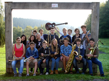 die major7bigband bei der Probenfahrt im Solling